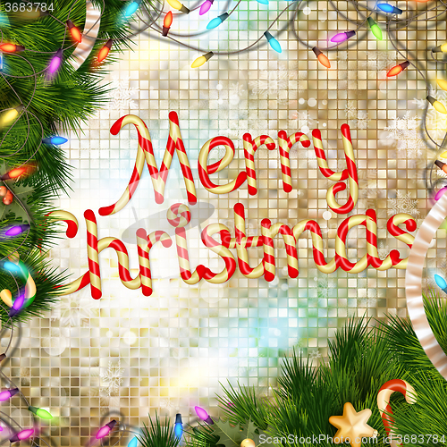 Image of Christmas greeting card. EPS 10