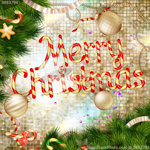Image of Christmas greeting card. EPS 10