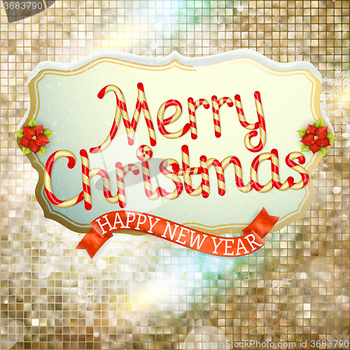 Image of Christmas greeting card. EPS 10