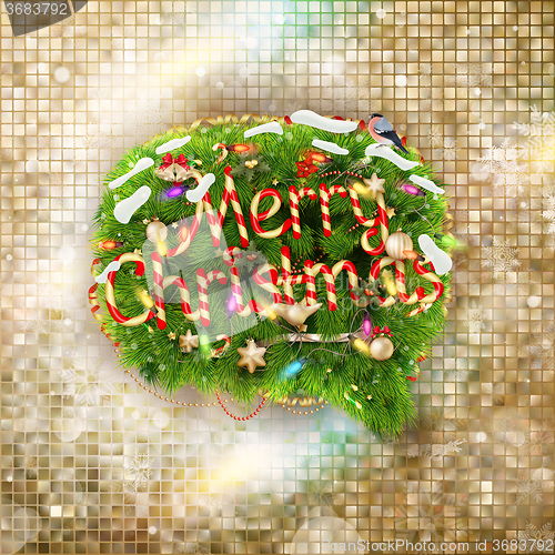 Image of Christmas greeting card. EPS 10