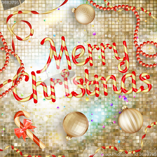 Image of Christmas greeting card. EPS 10