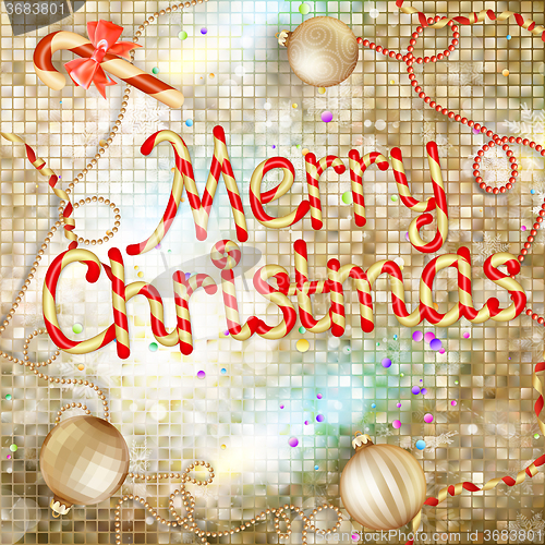 Image of Christmas greeting card. EPS 10