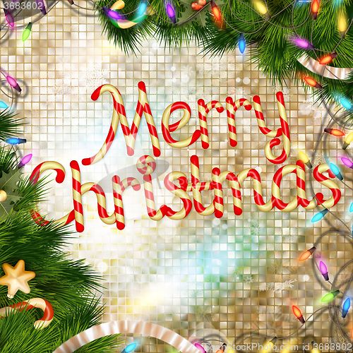 Image of Christmas greeting card. EPS 10