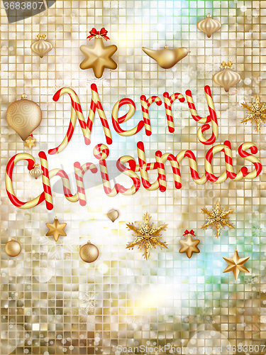 Image of Christmas greeting card. EPS 10