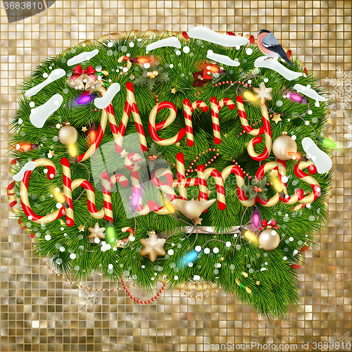 Image of Christmas greeting card. EPS 10