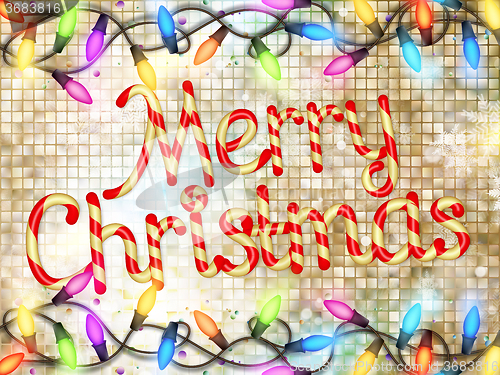 Image of Christmas greeting card. EPS 10