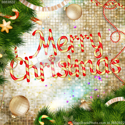 Image of Christmas greeting card. EPS 10