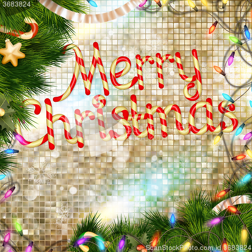 Image of Christmas greeting card. EPS 10
