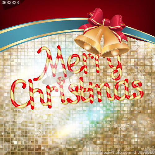 Image of Christmas greeting card. EPS 10