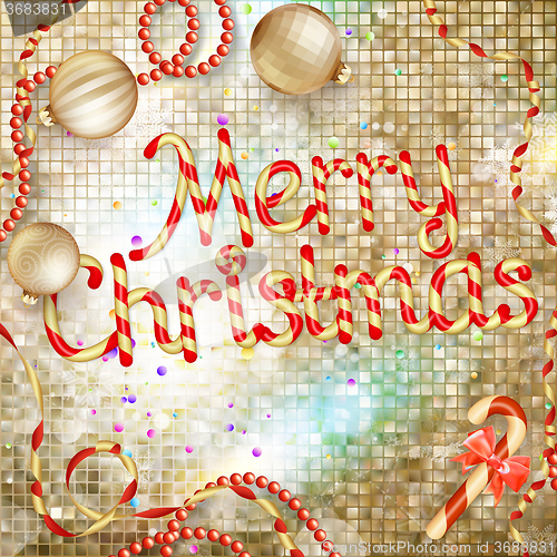 Image of Christmas greeting card. EPS 10