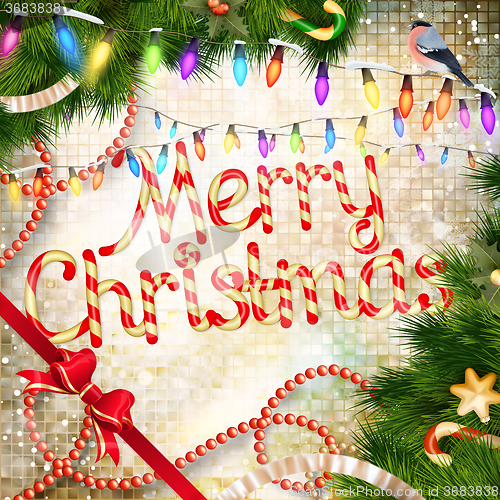 Image of Christmas greeting card. EPS 10