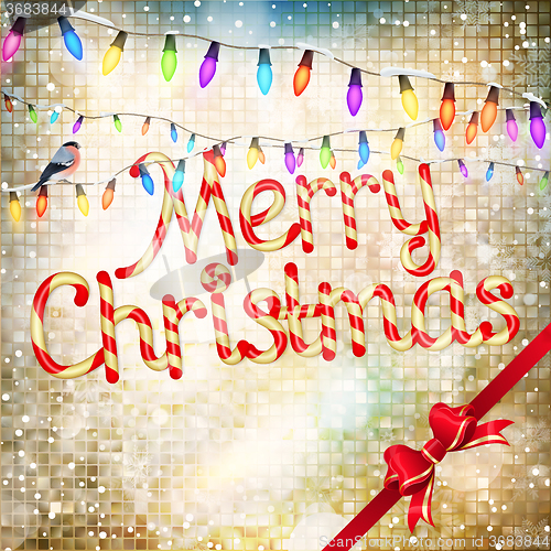 Image of Christmas greeting card. EPS 10