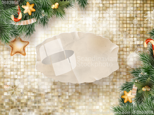 Image of Christmas greeting card. EPS 10