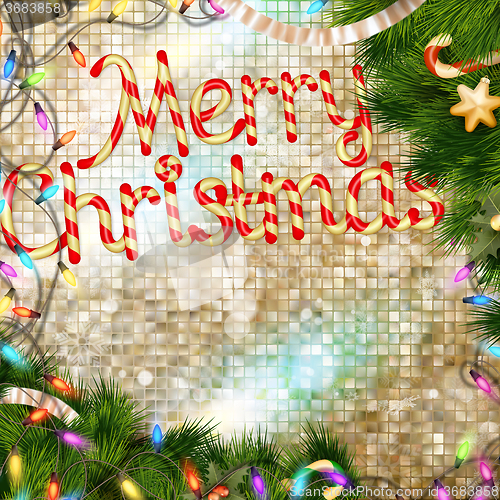 Image of Christmas greeting card. EPS 10