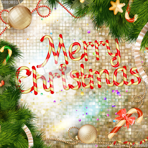 Image of Christmas greeting card. EPS 10