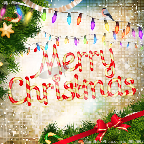 Image of Christmas greeting card. EPS 10