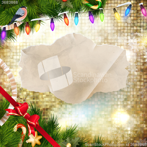 Image of Christmas greeting card. EPS 10