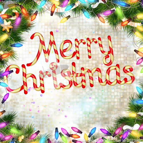 Image of Christmas greeting card. EPS 10