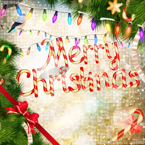 Image of Christmas greeting card. EPS 10