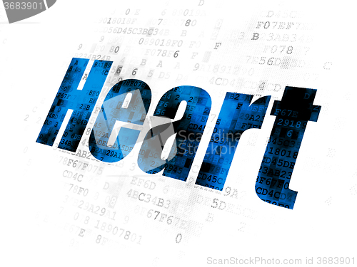 Image of Healthcare concept: Heart on Digital background