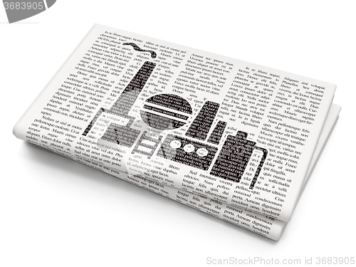 Image of Finance concept: Oil And Gas Indusry on Newspaper background