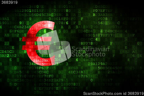 Image of Money concept: Euro on digital background