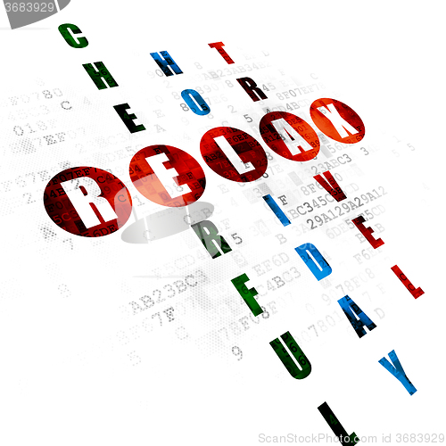Image of Holiday concept: Relax in Crossword Puzzle
