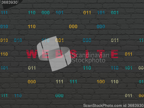 Image of Web development concept: Website on wall background