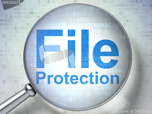 Image of Protection concept: File Protection with optical glass