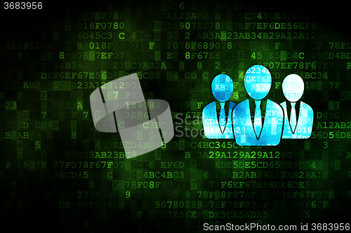 Image of Finance concept: Business People on digital background