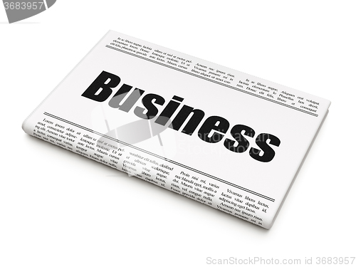 Image of Business concept: newspaper headline Business