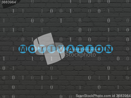 Image of Business concept: Motivation on wall background