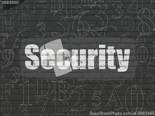 Image of Security concept: Security on wall background