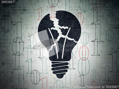 Image of Finance concept: Light Bulb on Digital Paper background