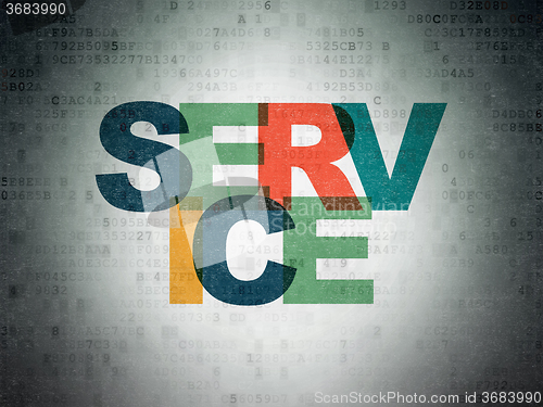 Image of Finance concept: Service on Digital Paper background
