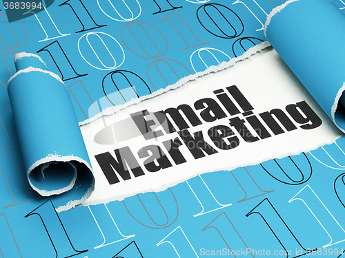 Image of Business concept: black text Email Marketing under the piece of  torn paper
