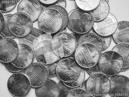 Image of Black and white Dollar coins background