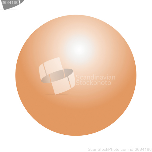 Image of Metal sphere isolated - Bronze