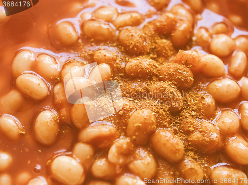 Image of Retro looking Baked beans