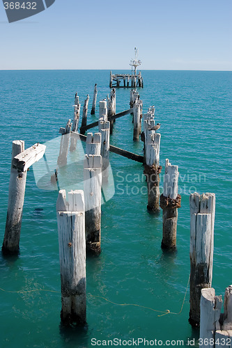 Image of broken end of the jetty
