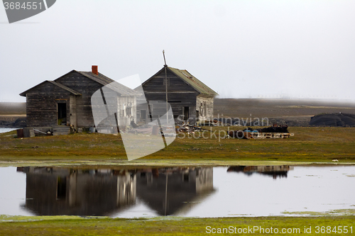 Image of Abandoned polar station. Built in the Kara Strait of Novaya Zemlya archipelago at 1934