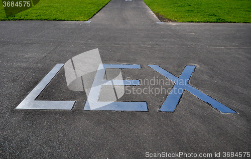 Image of metal lettering at promenade in front of hotel New York  Rotterdam Holland