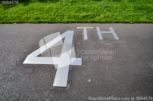 Image of metal lettering at promenade in front of hotel New York  Rotterdam Holland