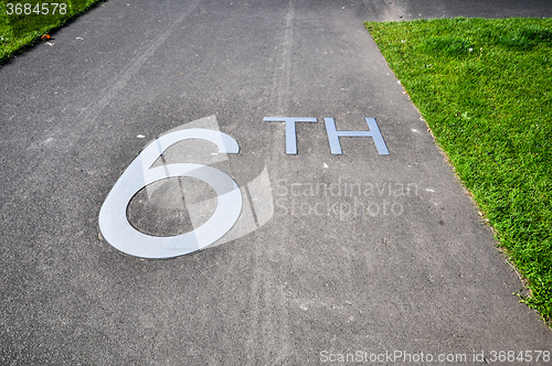 Image of metal lettering at promenade in front of hotel New York  Rotterdam Holland