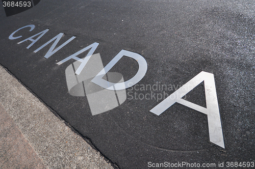 Image of metal lettering at promenade in front of hotel New York  Rotterdam Holland