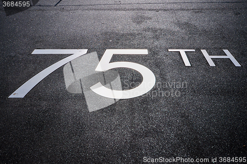 Image of metal lettering at promenade in front of hotel New York  Rotterdam Holland