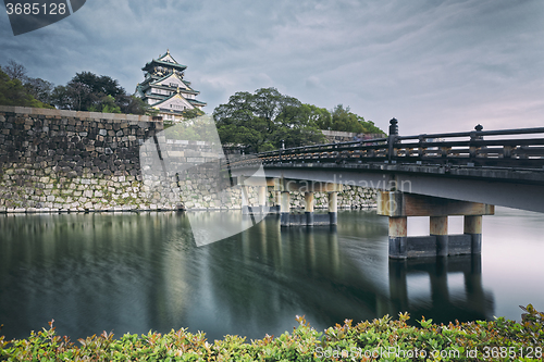 Image of Osaka Castle at sunset in Japan