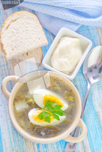Image of green soup