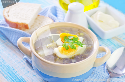 Image of green soup