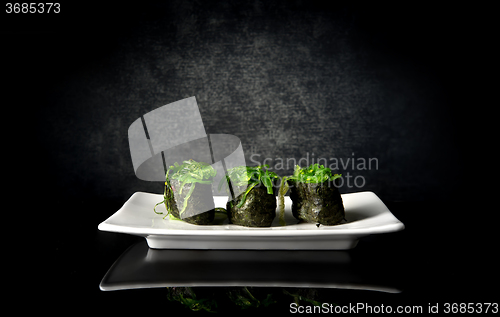 Image of Spicy sushi with seaweed